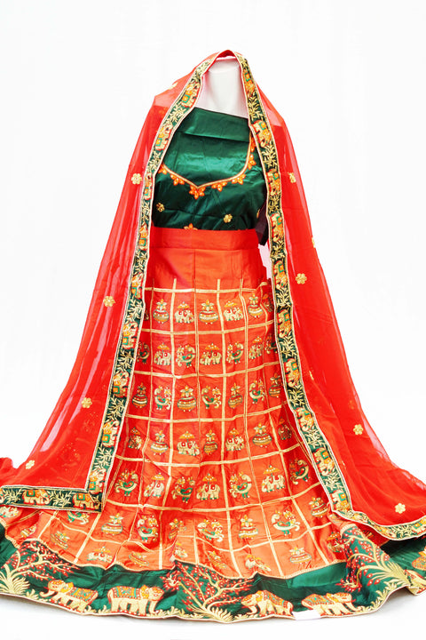 Latest Heavy Lahnga With Heavy Embroidery