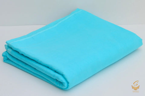 Sky Blue Colour Pure Full Voile Turban Fabric ($5 Per Meter)