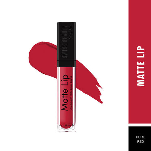 (Pure red tone ) Swiss beauty matte lipstick Long lasting & water proof