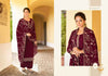 Size 44(Upto 46) Fully Stitched Maroon Colour Georgette Based All Over Embroidery Work Heavy Kameez And plazo pent with georgette based embroidery Work jaal heavy Dupatta