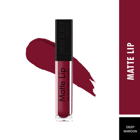 (Deep Maroon ) Swiss beauty matte lipstick Long lasting & water proof