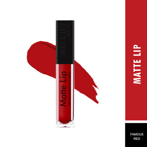 (Famous Red) Swiss Beauty Matte Lipstick Long Lasting & Water Proof
