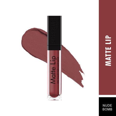(Nude Bomb ) Swiss beauty matte lipstick Long lasting & water proof