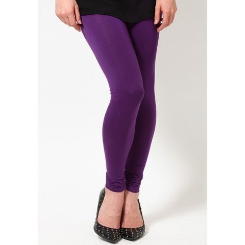 Big size stretchable leggings or tights in purple colour (Size-can stretch +3xl)
