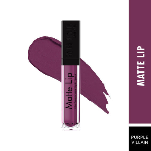 (Purple Villain) Swiss Beauty Matte Lipstick Long Lasting & Water Proof