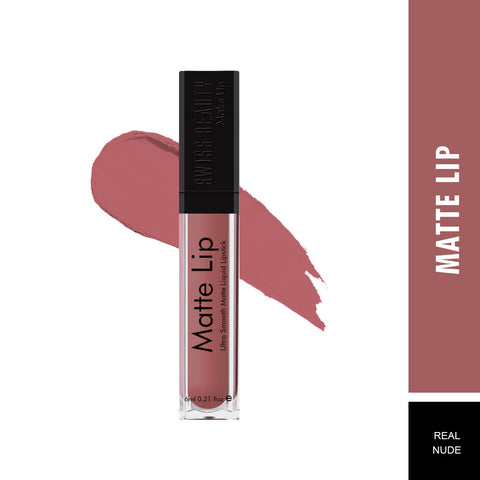 (Real nude) Swiss Beauty Matte Lipstick Long Lasting & Water Proof