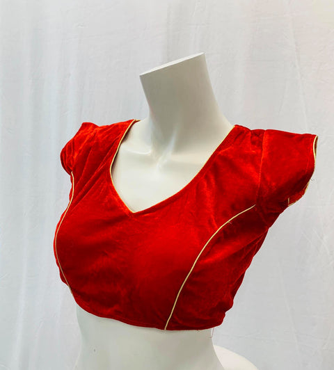 Size 38 Red Velvet Blouse upto (size 42)