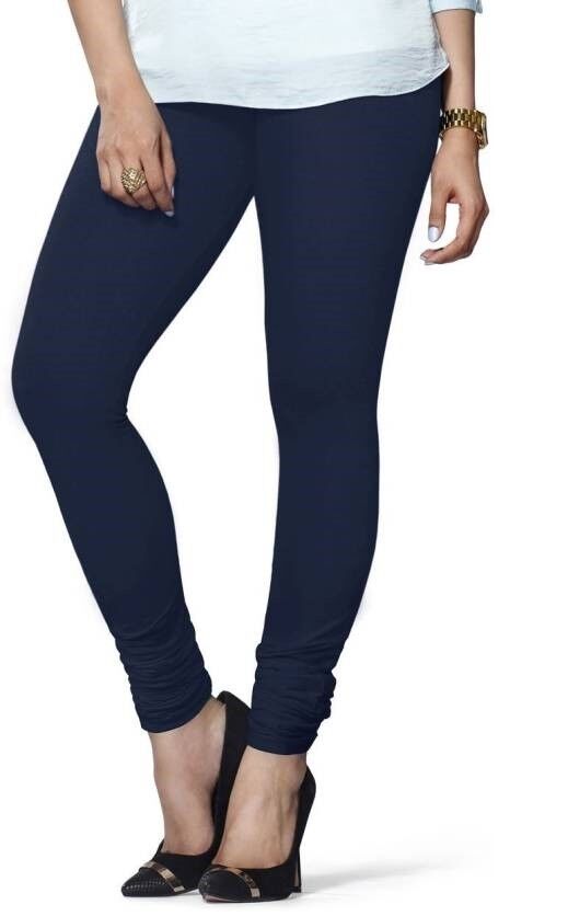 Solid Color Lycra Leggings in Royal Blue