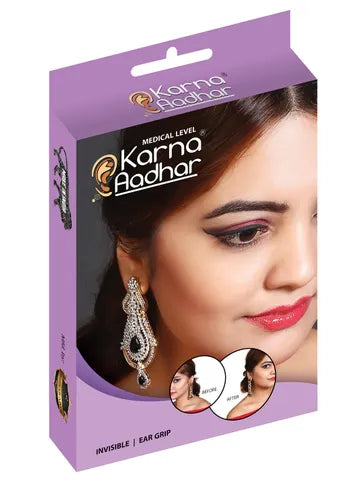 Karna Aadhar 10 Piece Ear Lobe Support Ear sticker Invisible Skin Shad ...