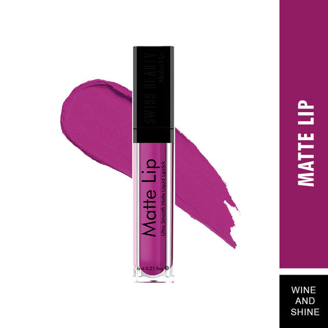 (Wine and shine tone ) Swiss beauty matte lipstick Long lasting & water proof